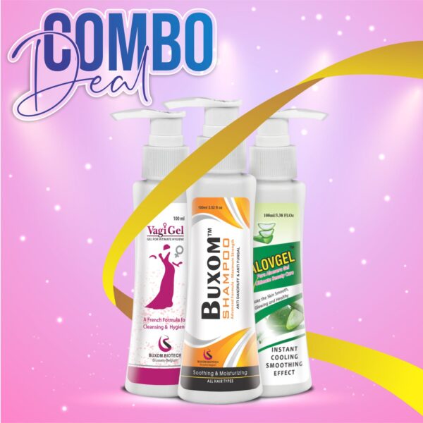 COMBO DEAL(BUXOM SHAMPOO, VAGI GEL & ALOVGEL)